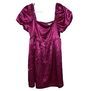 TCEC woman’s Medium Pink Puff Sleeves Mini Dress barbie doll